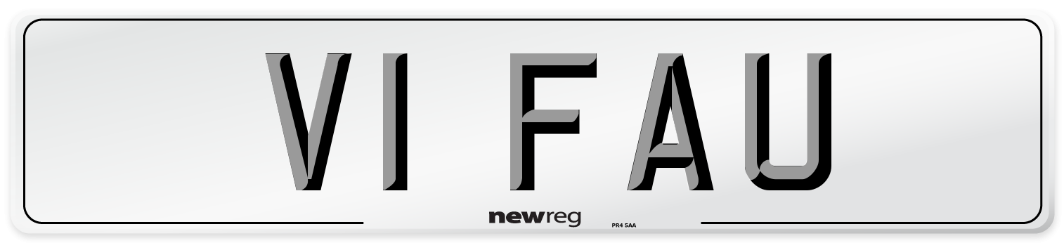 V1 FAU Number Plate from New Reg